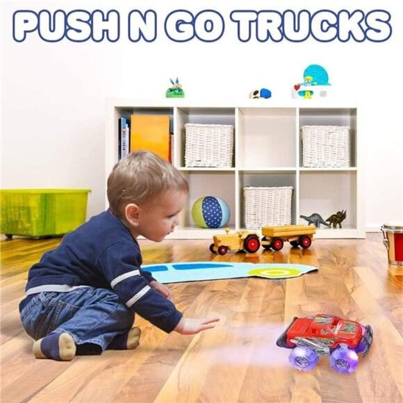 Light Up Monster Trucks Toy Set of 2 Jumbo Vehicle Gift Child Boy Girl Present - Picture 6 of 7